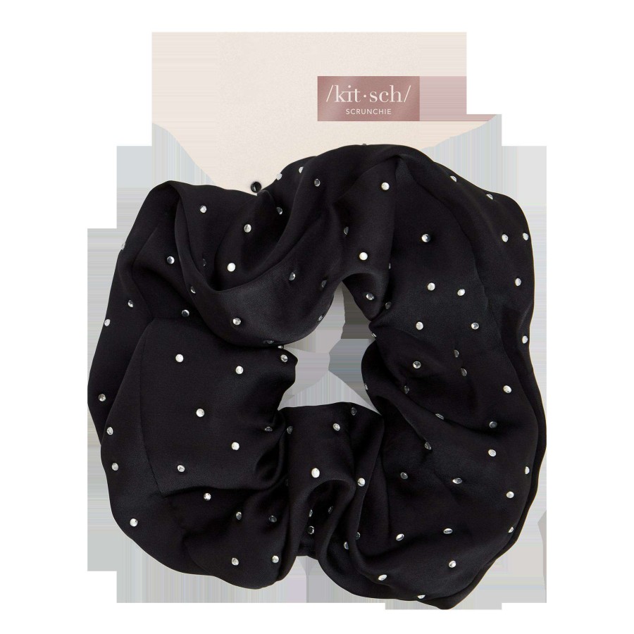 Accessories * | Rhinestone Satin Brunch Scrunchie Kitsch Exclusive Design