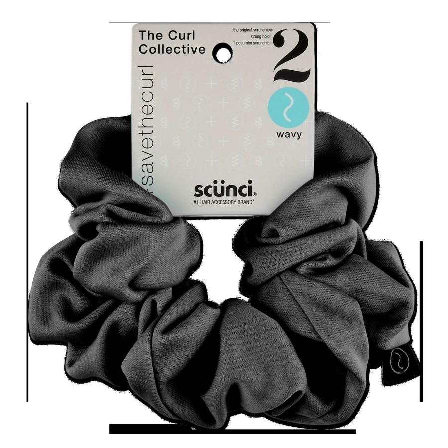 Accessories * | Curl Collective Black Jumbo Scrunchie Conair Fashion