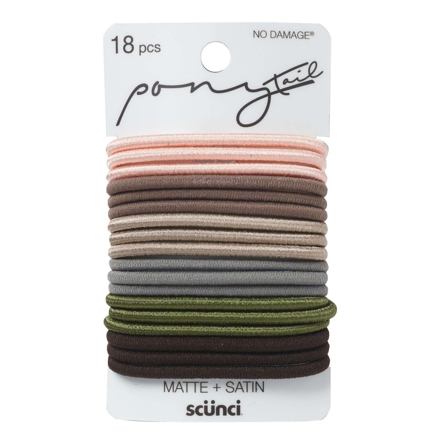 Accessories * | Satin Elastics Scunci Tendy Style