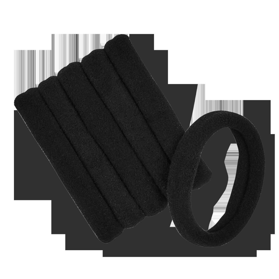 Accessories * | Curl Collective Extra Long Black Ponytail Elastics Conair 100% Guarantee