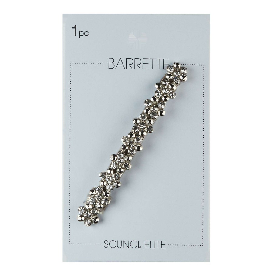 Accessories * | Elite Rhinestone Flower Barrette Scunci Best Price