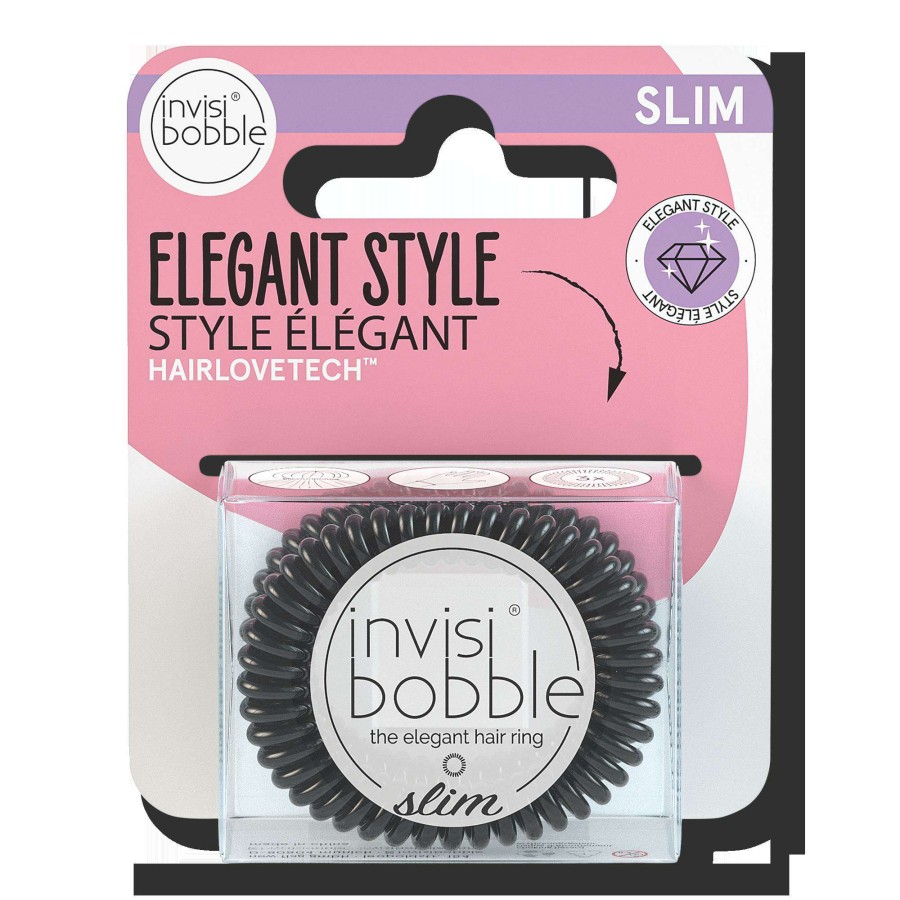 Accessories * | Slim True Black Invisibobble Exclusive Design