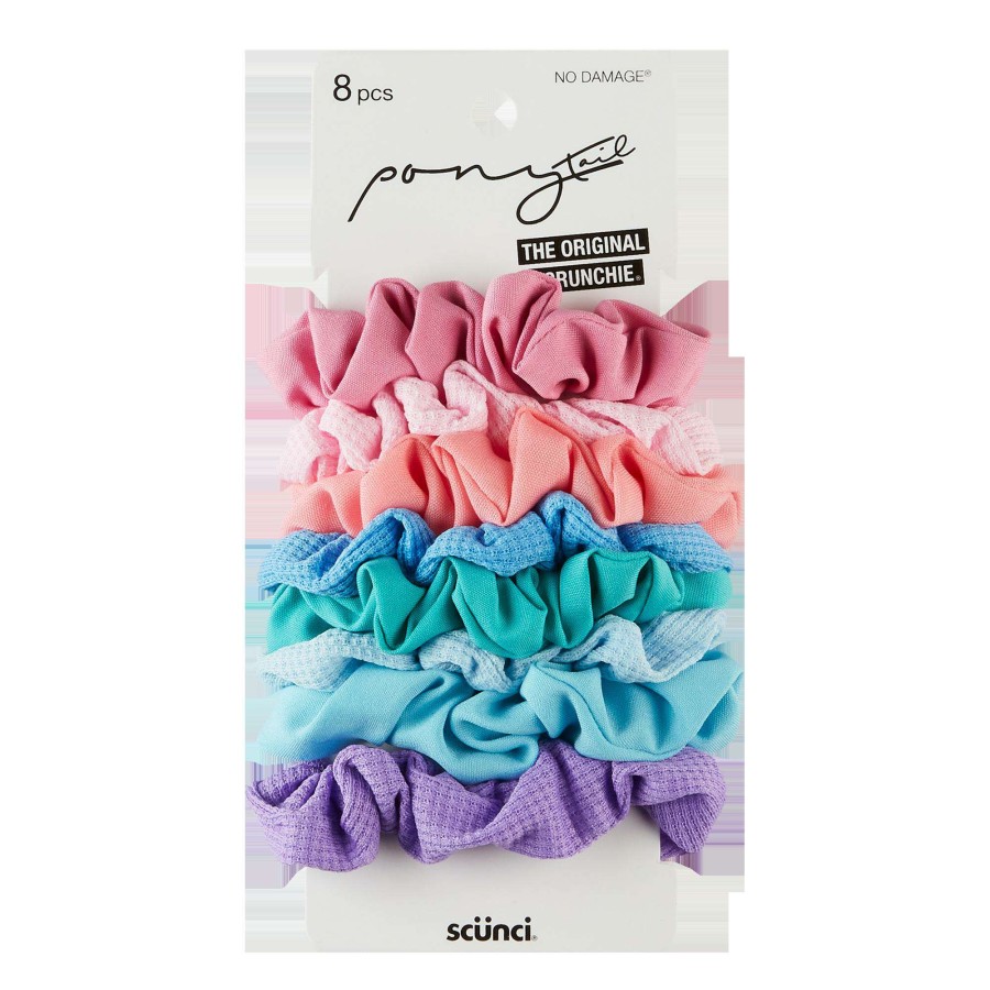 Accessories * | Pony Tail Assorted Color Scrunchies Scunci Tendy Style