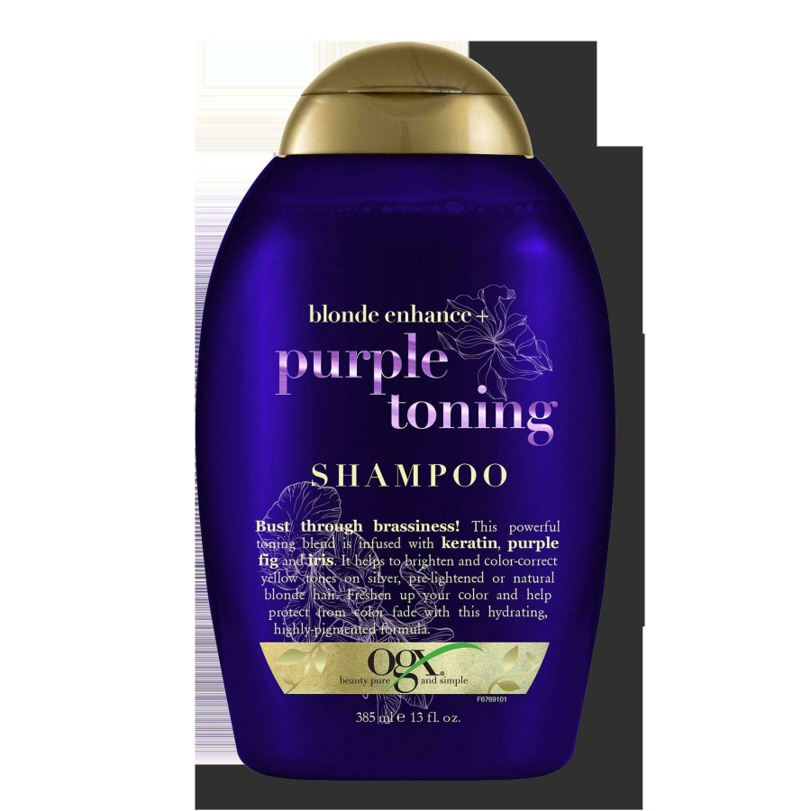 Shampoo & Conditioner * | Blonde Enhance + Purple Toning Shampoo Ogx Fashion