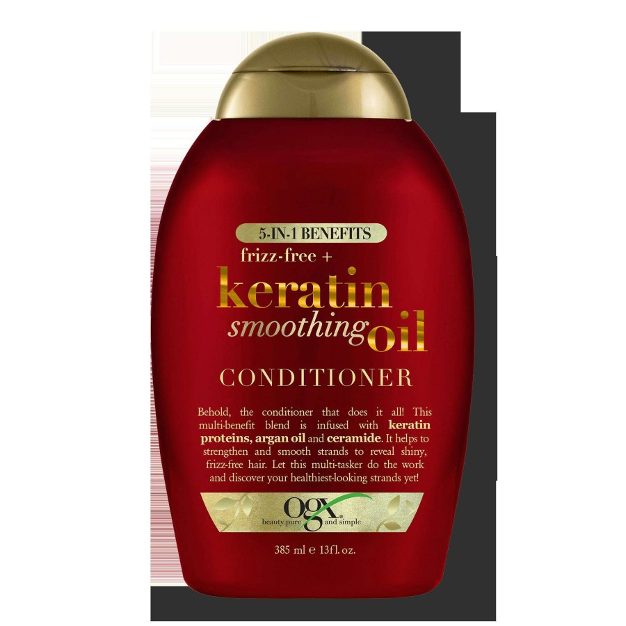 Shampoo & Conditioner * | Frizz-Free + Keratin Smoothing Oil Conditioner Ogx Large Choice