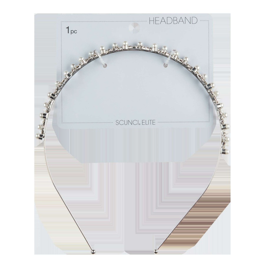 Accessories * | Pearl & Rhinestone Headband Scunci Bestsellers