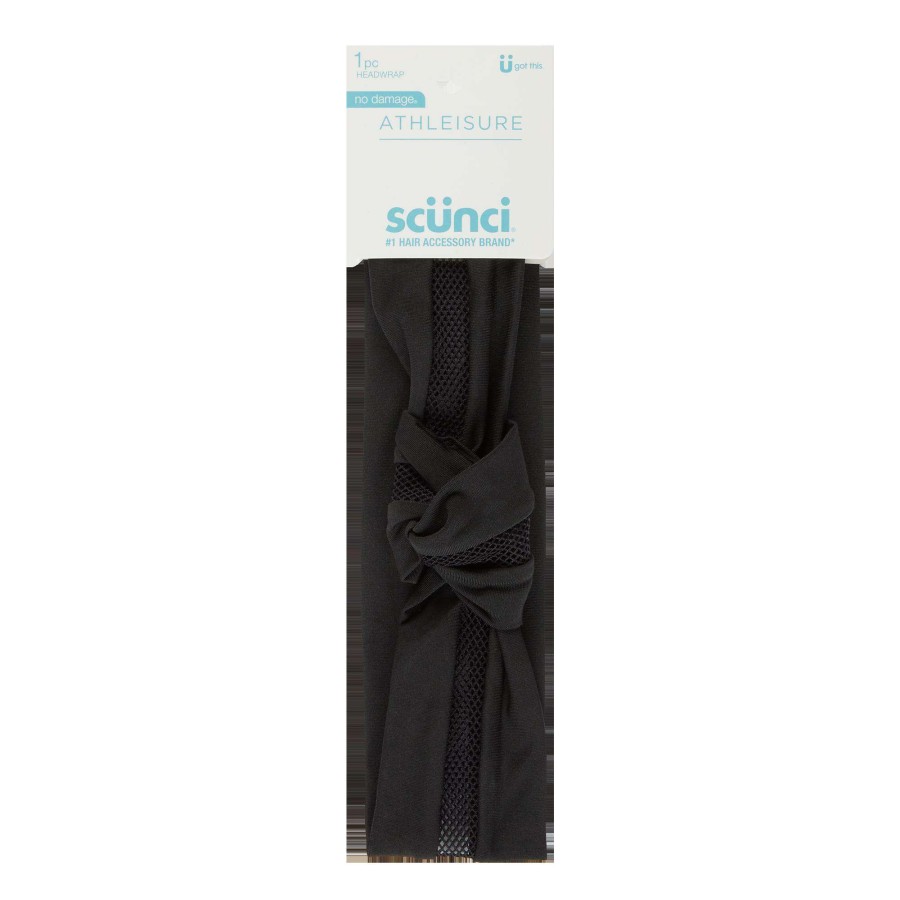 Accessories * | Work + Play Black Knotted Twist Headwrap Scunci Quality Guarantee