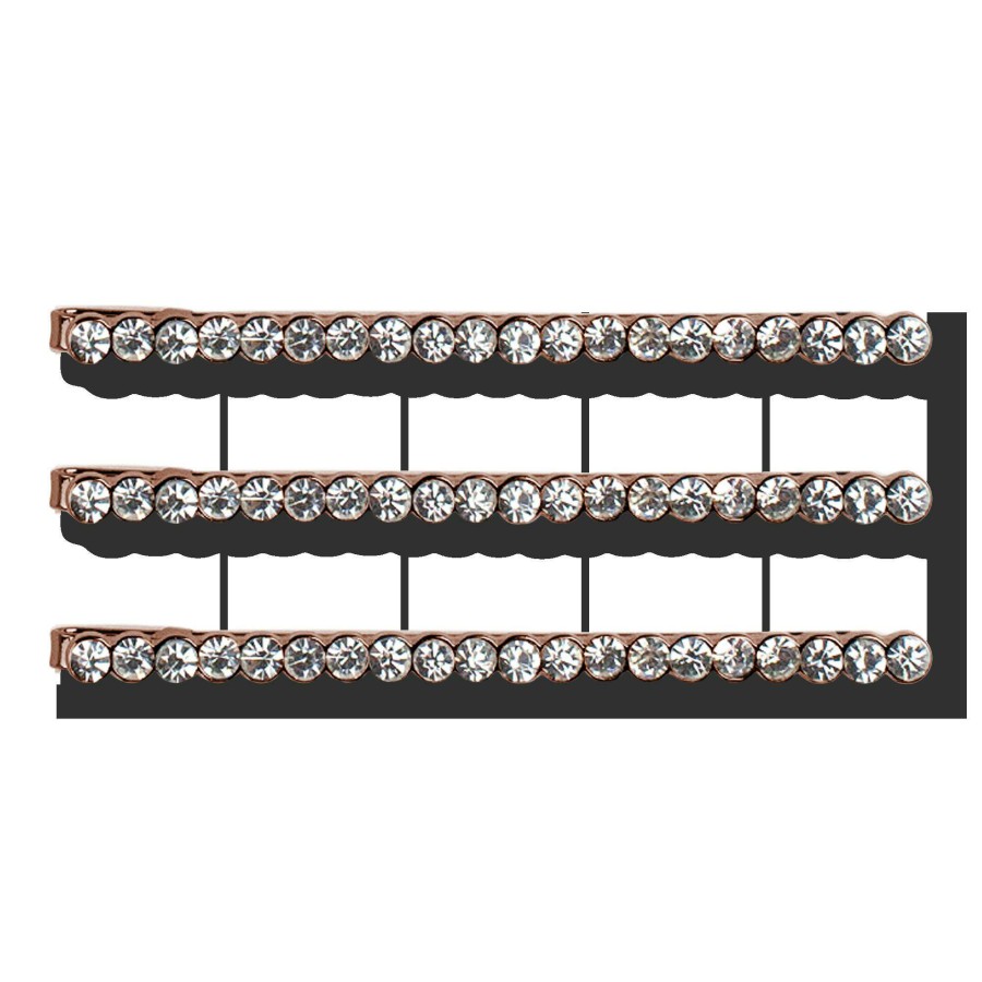 Accessories * | Rose Gold Rhinestone Bobby Pins Kitsch Best Price