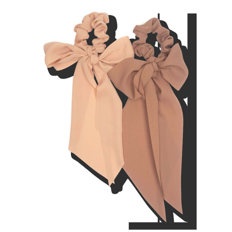 Accessories * | Terra Cotta Crepe Scarf Scrunchie Set Kitsch Large Choice