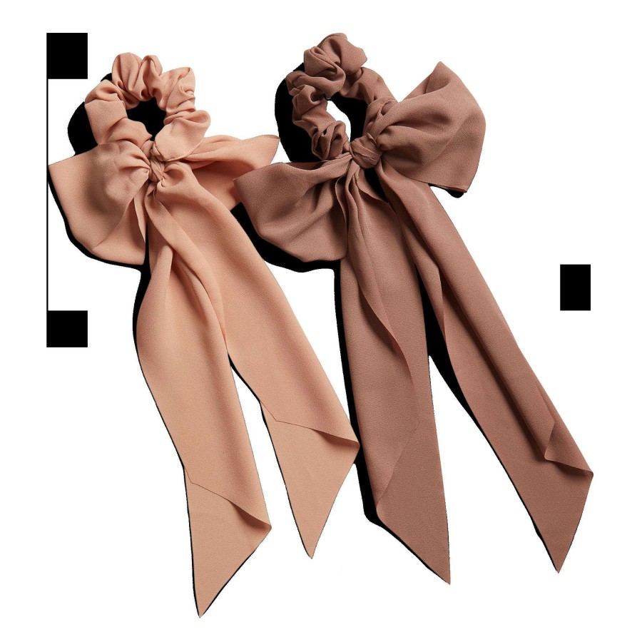 Accessories * | Terra Cotta Crepe Scarf Scrunchie Set Kitsch Large Choice