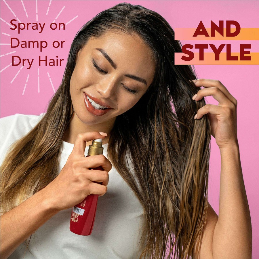 Styling Products * | Frizz-Free + Keratin Smoothing Oil Miracle Gloss Spray Ogx Sale