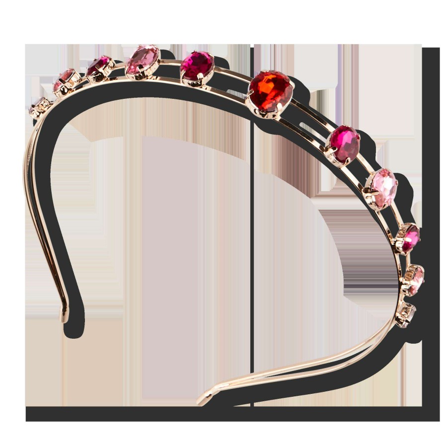 Accessories * | Pink Stone Headband Scunci Fashion