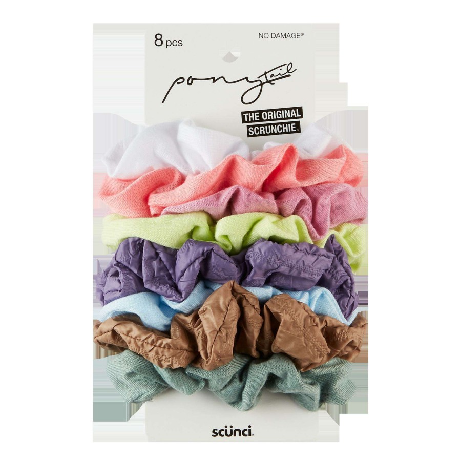 Accessories * | Multi-Colored Pony Tail Scrunchies Scunci Exclusive Design