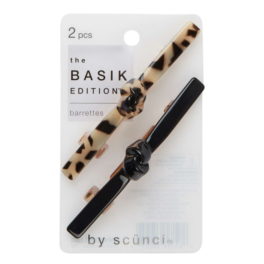 Accessories * | The Basik Edition Knotted Barrettes Scunci Low Price