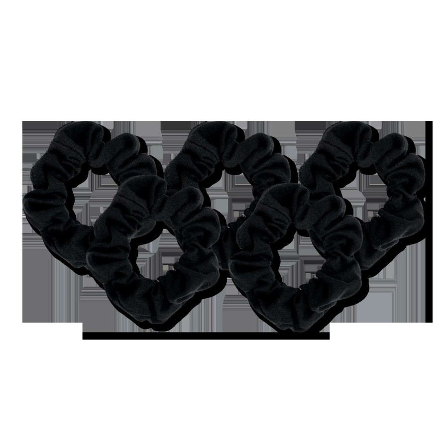 Accessories * | Black Knit Scrunchies Kitsch Best Sellers