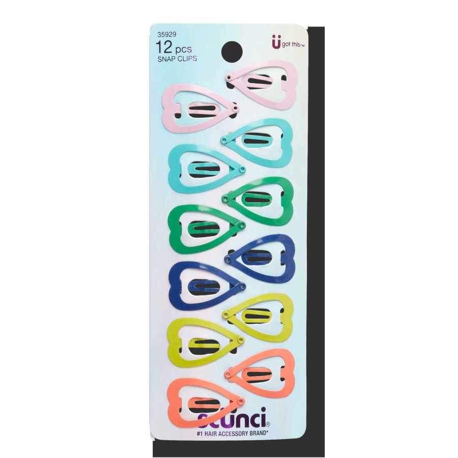 Accessories * | Heart Snap Clips Scunci Store