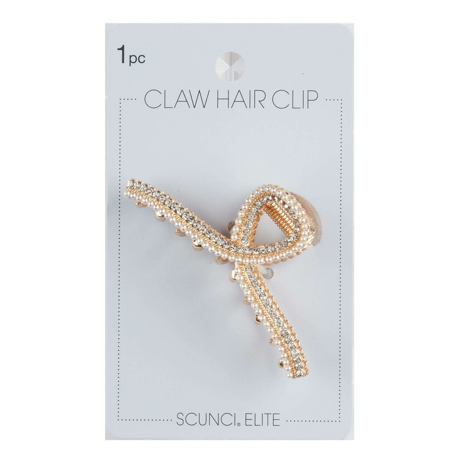 Accessories * | Pearls & Rhinestone Claw Clip Scunci Top Sellers